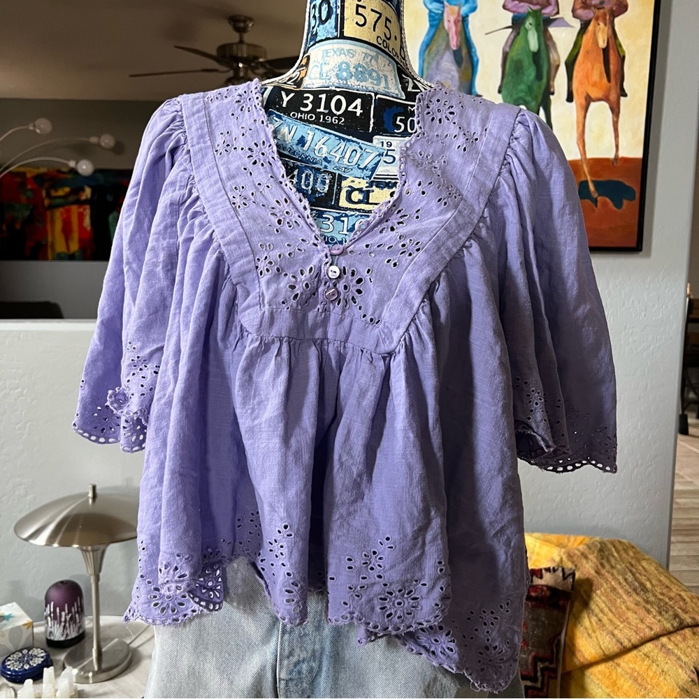 Free people eyelet top